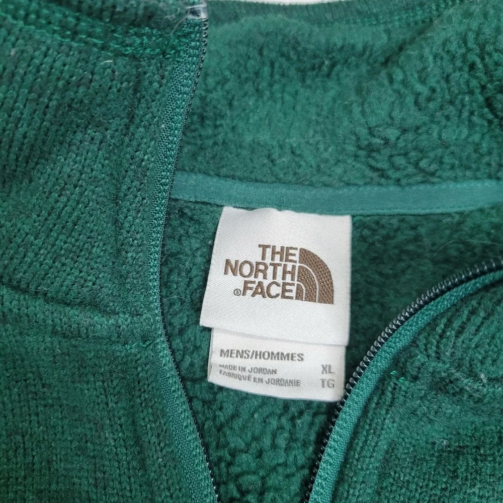 The North Face Gordon Lyons Men's XL Green‎ Fleece Half Zip Pullover Sweater